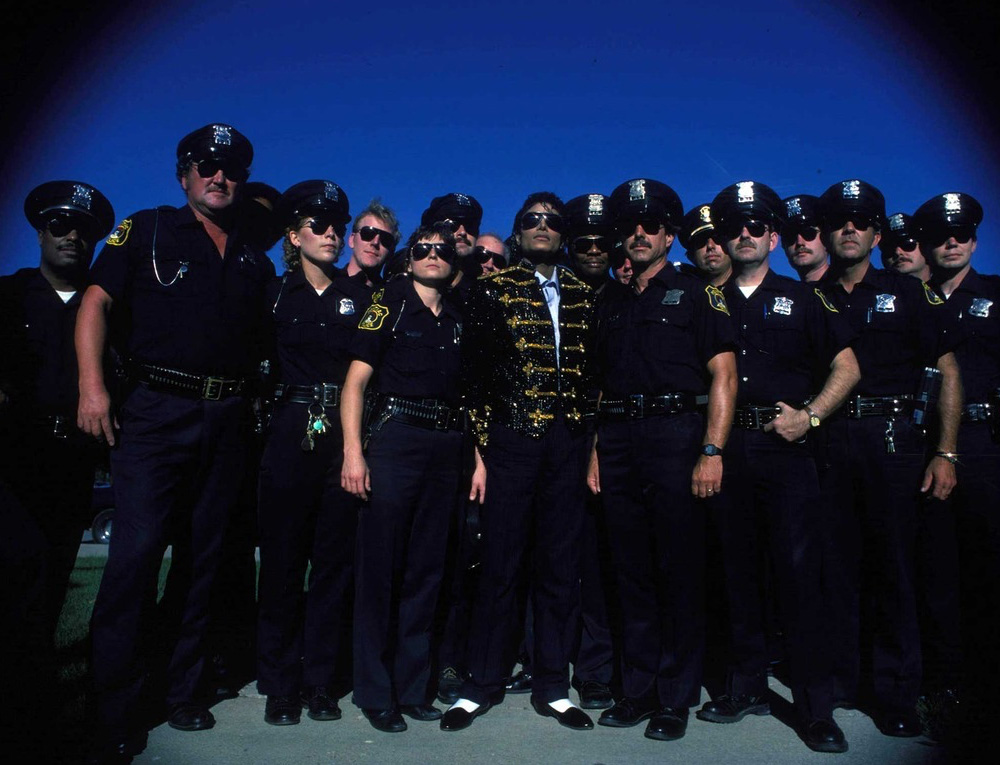 Police officers with Michael